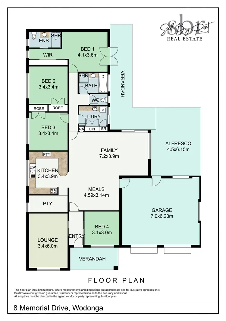 Floorplan of Homely house listing, 8 MEMORIAL DRIVE, Wodonga VIC 3690