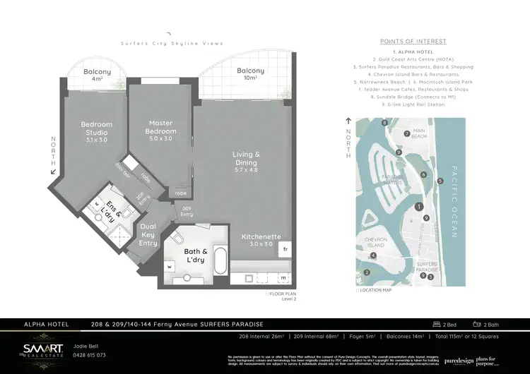 Floorplan of Homely unit listing, 23/140 Ferny Avenue, Surfers Paradise QLD 4217