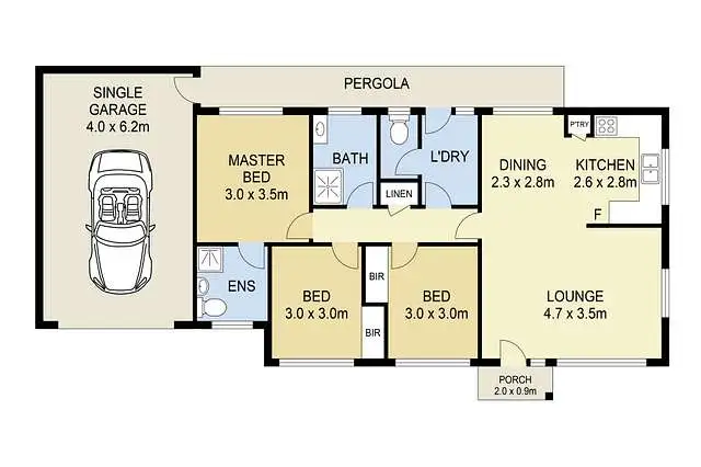 Floorplan of Homely unit listing, 7 Pines Way, Craigieburn VIC 3064