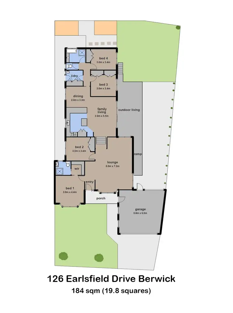 Floorplan of Homely house listing, 126 Earlsfield Drive, Berwick VIC 3806