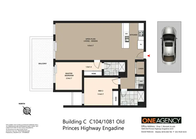 Floorplan of Homely apartment listing, C104/1081 Old Princes Highway, Engadine NSW 2233