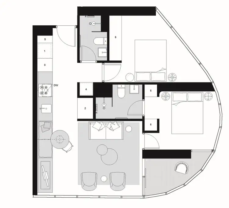 Floorplan of Homely apartment listing, 2403/105 Clarendon, Southbank VIC 3006