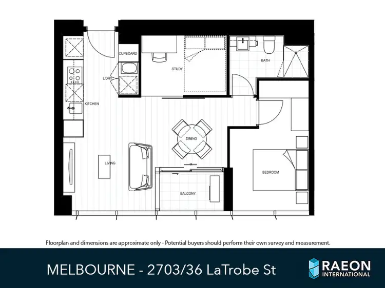Floorplan of Homely apartment listing, 2703/36-40 Latrobe St, Melbourne VIC 3000