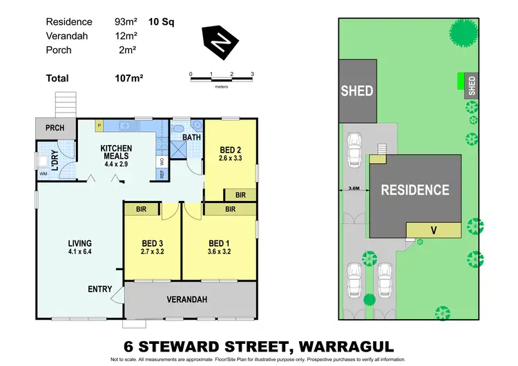 Floorplan of Homely house listing, 6 Steward Street, Warragul VIC 3820