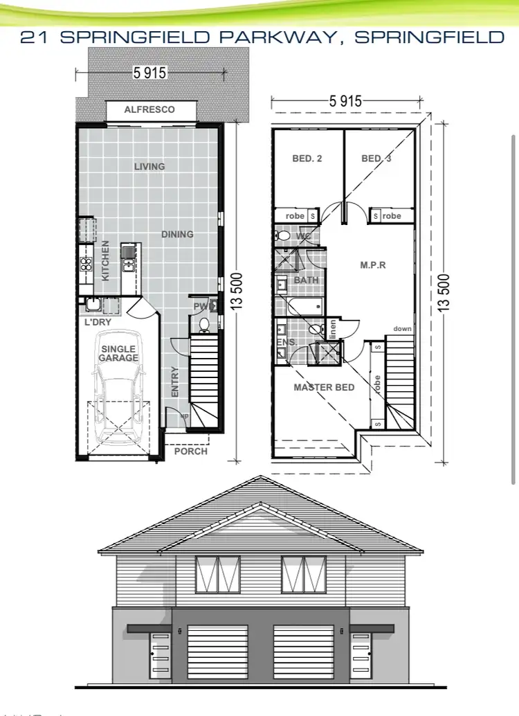 Floorplan of Homely townhouse listing, 93/21 Springfield Parkway, Springfield QLD 4300