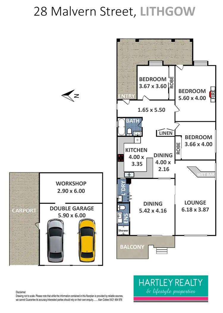 Floorplan of Homely house listing, 28 Malvern Street, Lithgow NSW 2790