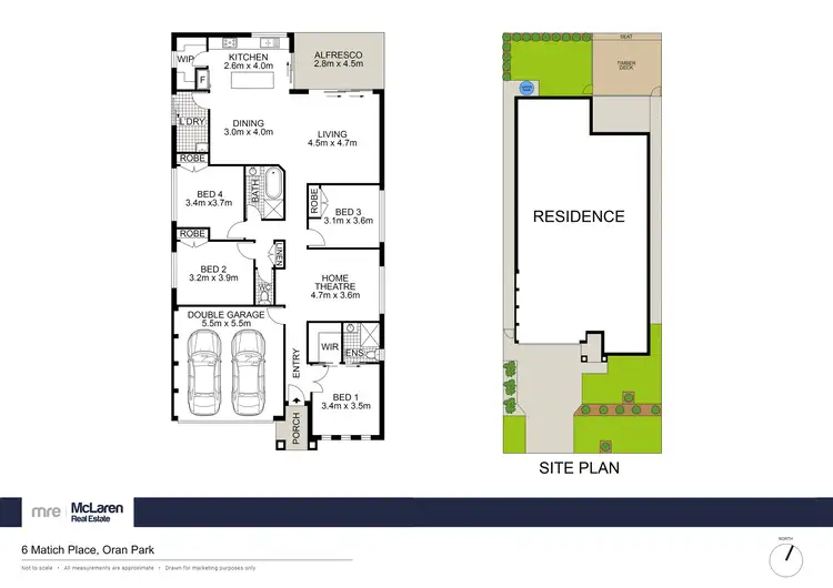 Floorplan of Homely house listing, 6 Matich Place, Oran Park NSW 2570
