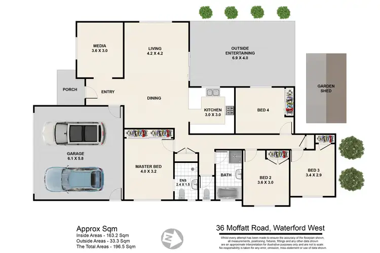Floorplan of Homely house listing, 36 Moffatt Road, Waterford West QLD 4133