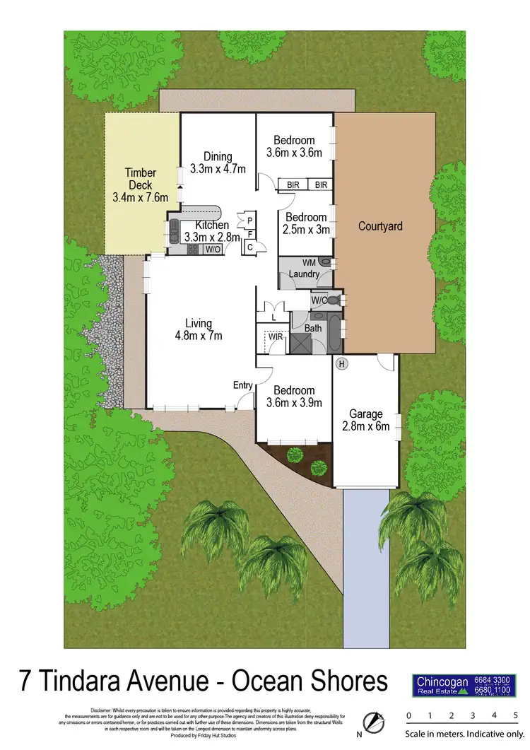Floorplan of Homely house listing, 7 Tindara Avenue, Ocean Shores NSW 2483