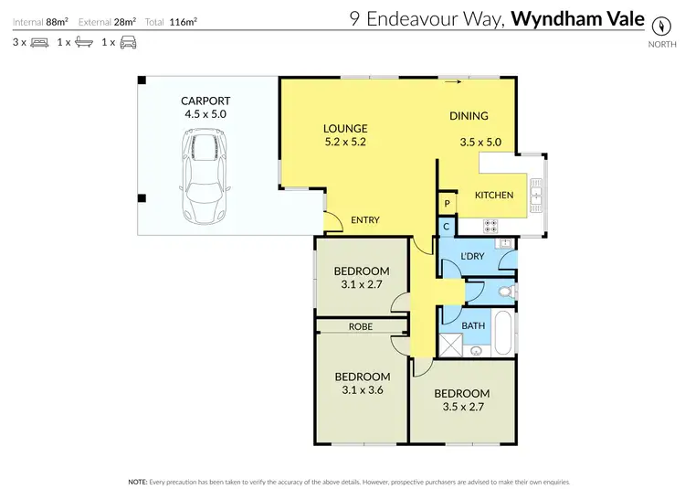 Floorplan of Homely house listing, 9 Endeavour Way, Wyndham Vale VIC 3024