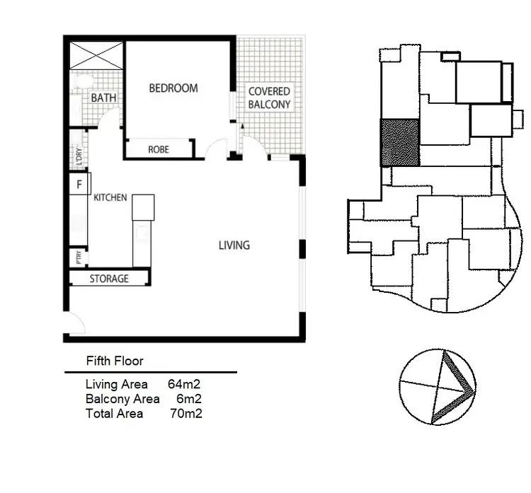 Floorplan of Homely apartment listing, 44/41 Chandler Street, Belconnen ACT 2617