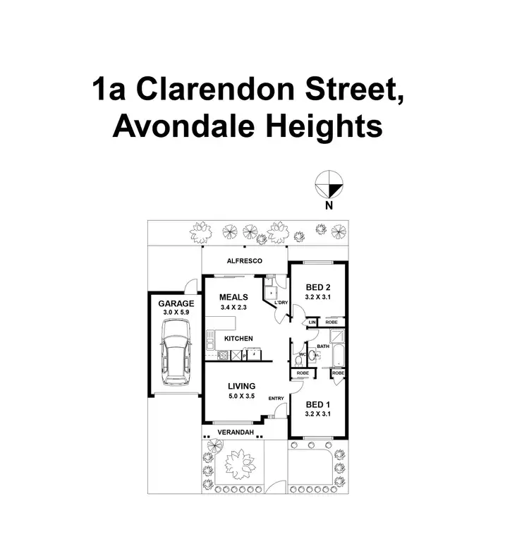 Floorplan of Homely unit listing, 1A Clarendon Street, Avondale Heights VIC 3034