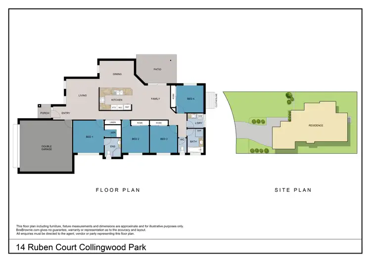 Floorplan of Homely house listing, 14 Ruben Court, Collingwood Park QLD 4301