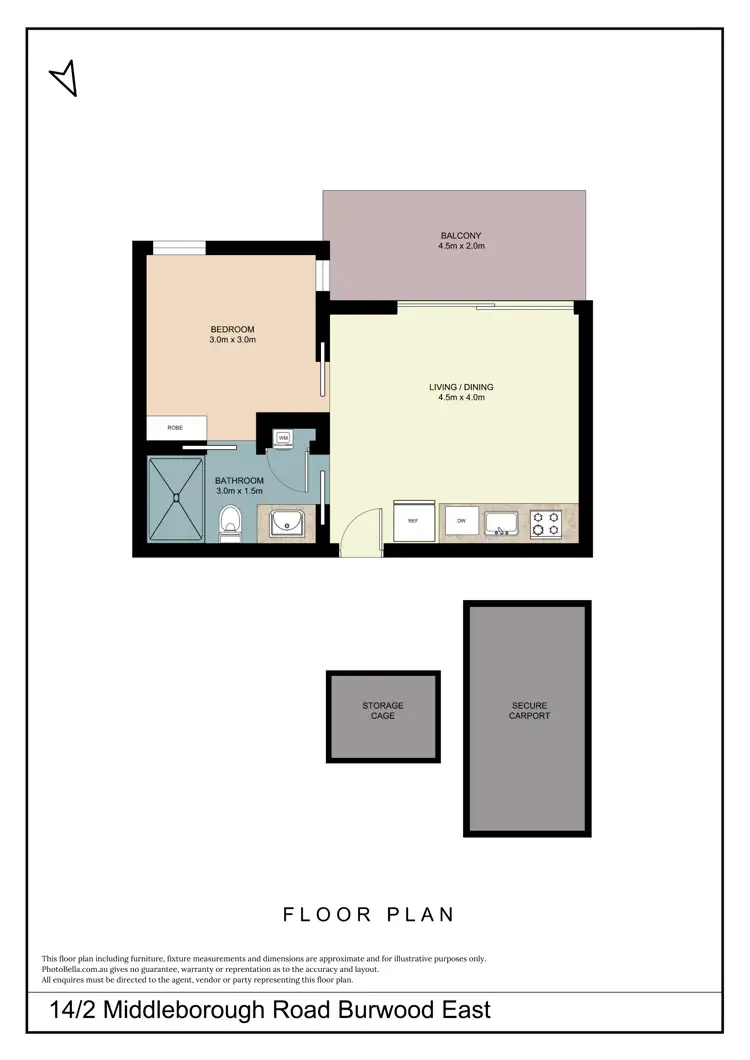 Floorplan of Homely apartment listing, 14/2 Middleborough Road, Burwood East VIC 3151