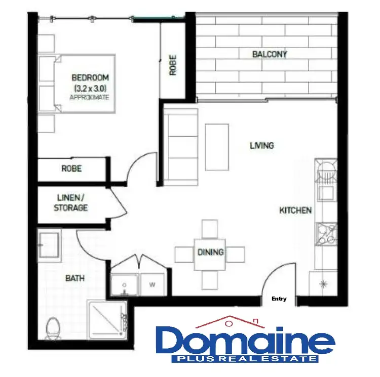 Floorplan of Homely apartment listing, 28/24-26 George Street, Liverpool NSW 2170