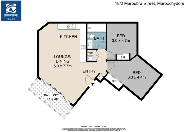 Floorplan of Homely unit listing, 18/2 Maroubra Street, Maroochydore QLD 4558