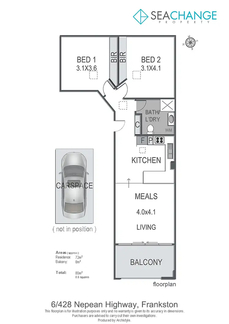 Floorplan of Homely apartment listing, 6/428 Nepean Highway, Frankston VIC 3199
