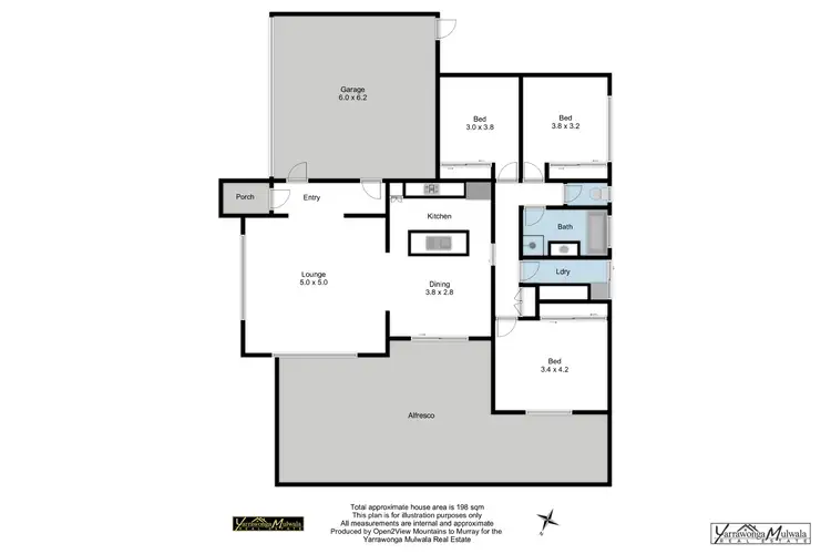 Floorplan of Homely house listing, 45B Zorro Drive, Yarrawonga VIC 3730