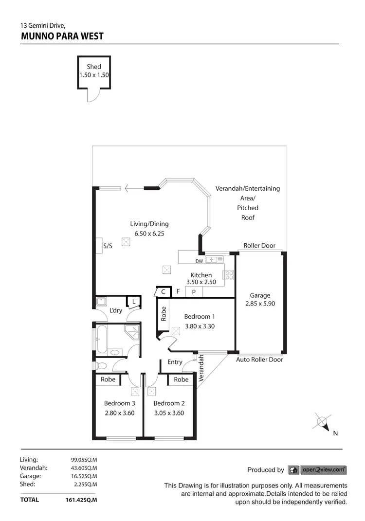 Floorplan of Homely house listing, 15 GEMINI DRIVE, Munno Para West SA 5115
