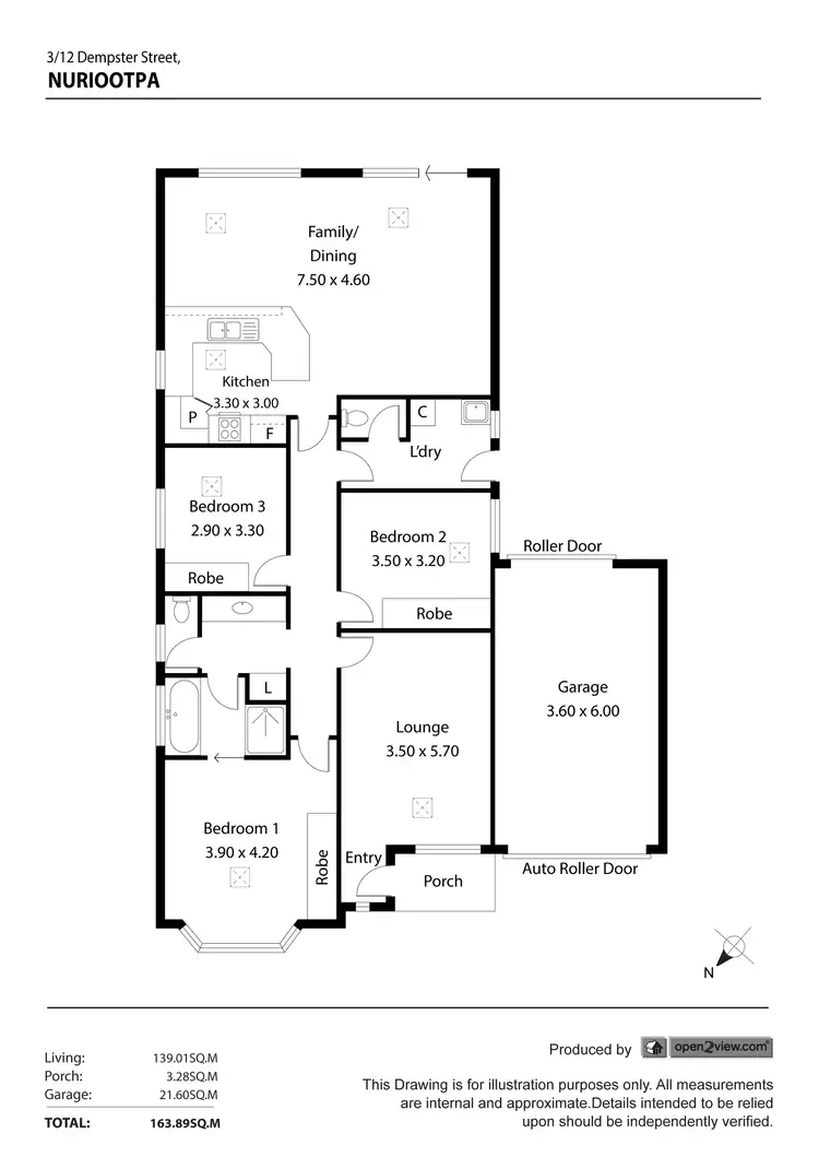 Floorplan of Homely house listing, 3/12 DEMPSTER STREET, Nuriootpa SA 5355