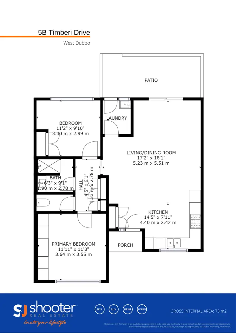 Floorplan of Homely semi-detached listing, 5B Timberi Drive, Dubbo NSW 2830