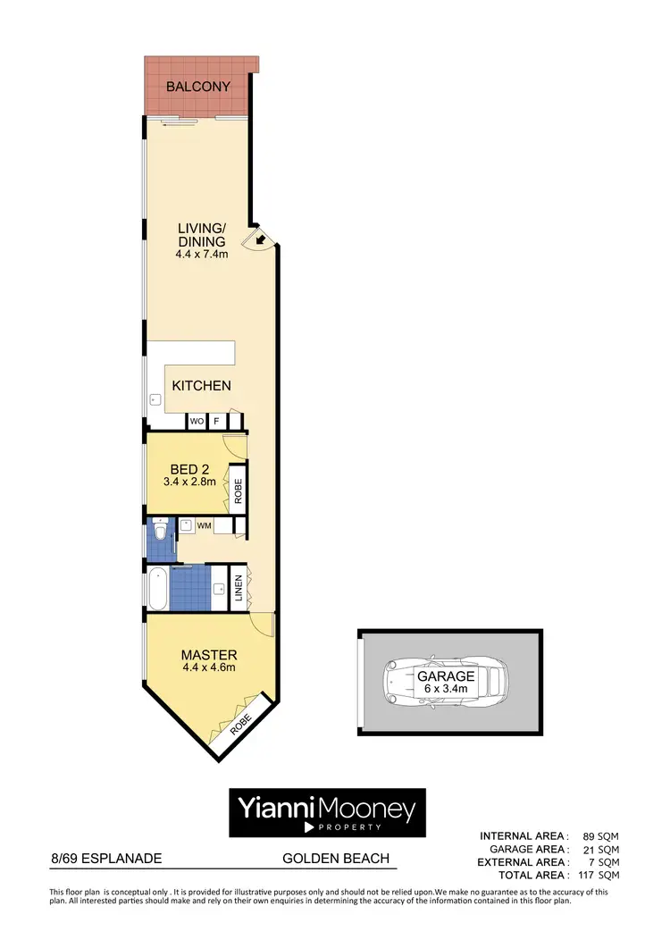 Floorplan of Homely unit listing, 8/69 Esplanade, Golden Beach QLD 4551
