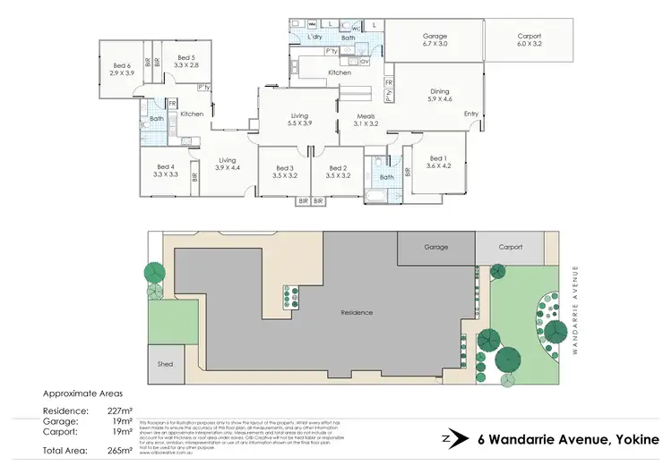 Floorplan of Homely semi-detached listing, 6 Wandarrie Avenue, Yokine WA 6060
