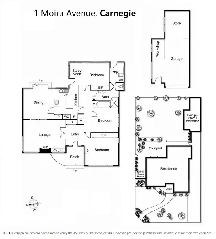 Floorplan of Homely house listing, 1 Moira Avenue, Carnegie VIC 3163