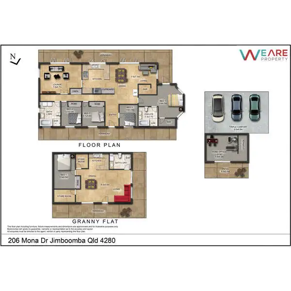 Floorplan of Homely house listing, 206 Mona Drive, Jimboomba QLD 4280