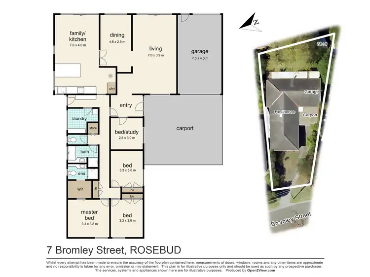 Floorplan of Homely house listing, 7 Bromley Street, Rosebud VIC 3939