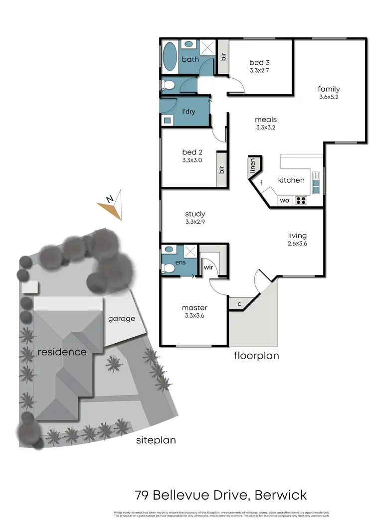 Floorplan of Homely house listing, 79 Bellevue Drive, Berwick VIC 3806