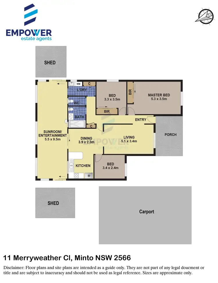 Floorplan of Homely house listing, 11 Merryweather Close, Minto NSW 2566