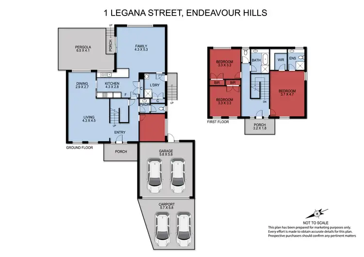 Floorplan of Homely house listing, 1 Legana Court, Endeavour Hills VIC 3802