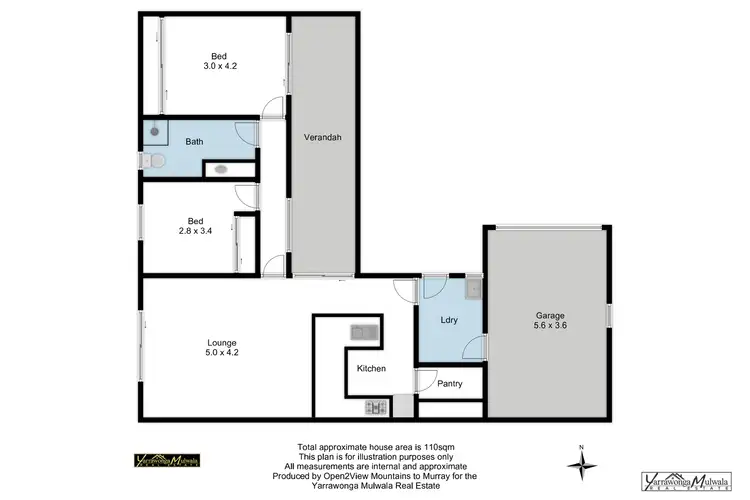Floorplan of Homely house listing, 2/50 Hovell Street, Yarrawonga VIC 3730