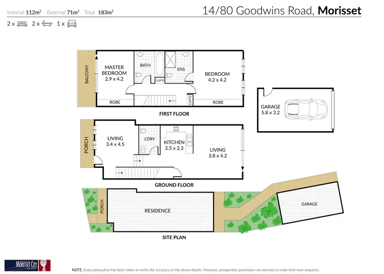 Floorplan of Homely townhouse listing, 14/80 Goodwins Road, Morisset NSW 2264