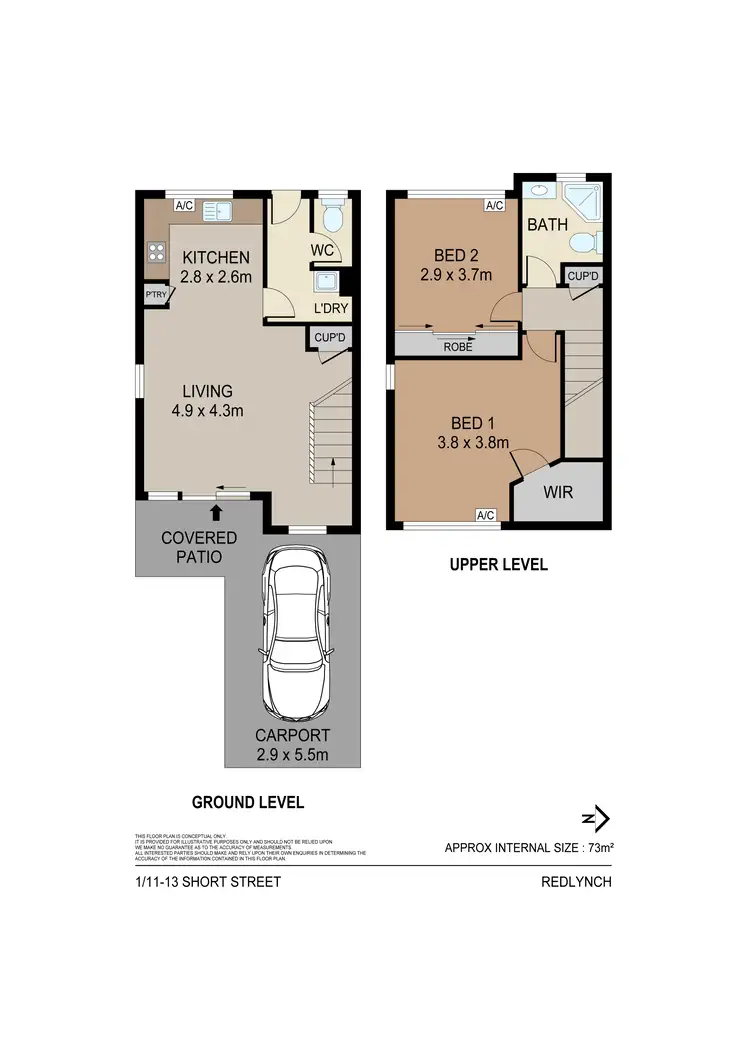 Floorplan of Homely townhouse listing, 1/11-13 Short Street, Redlynch QLD 4870