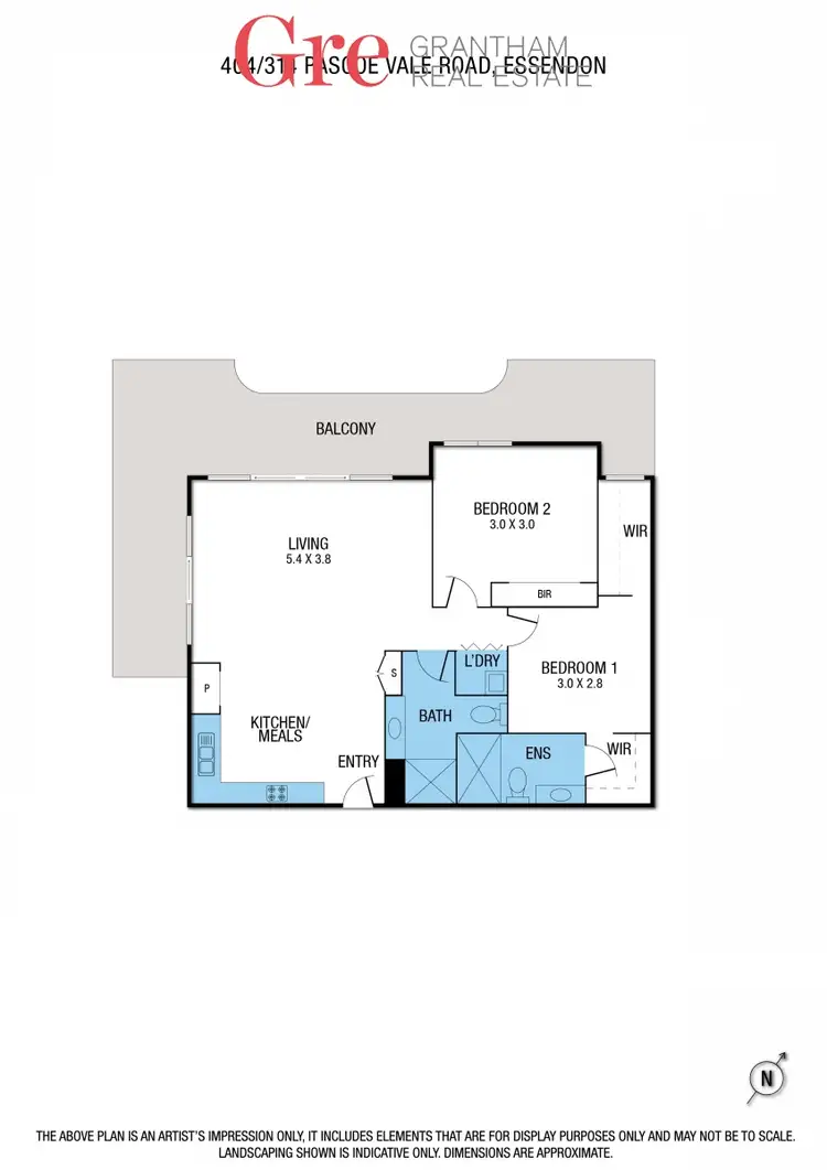 Floorplan of Homely apartment listing, 404/314 Pascoe Vale Road, Essendon VIC 3040