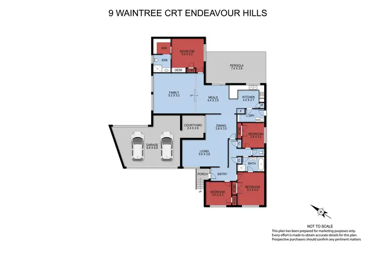 Floorplan of Homely house listing, 9 Waintree Court, Endeavour Hills VIC 3802