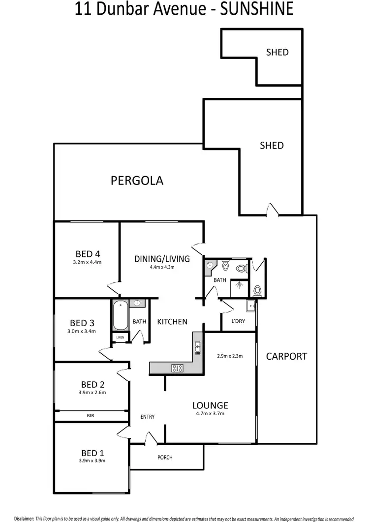 Floorplan of Homely house listing, 11 Dunbar Avenue, Sunshine VIC 3020