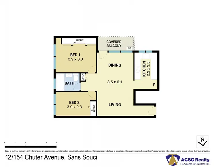 Floorplan of Homely apartment listing, 12/154 Chuter Avenue, Sans Souci NSW 2219