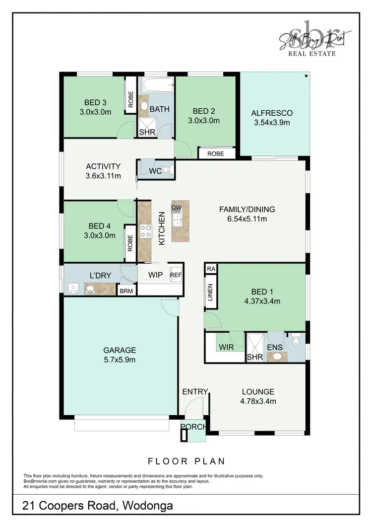 Floorplan of Homely house listing, 21 COOPERS ROAD, Wodonga VIC 3690