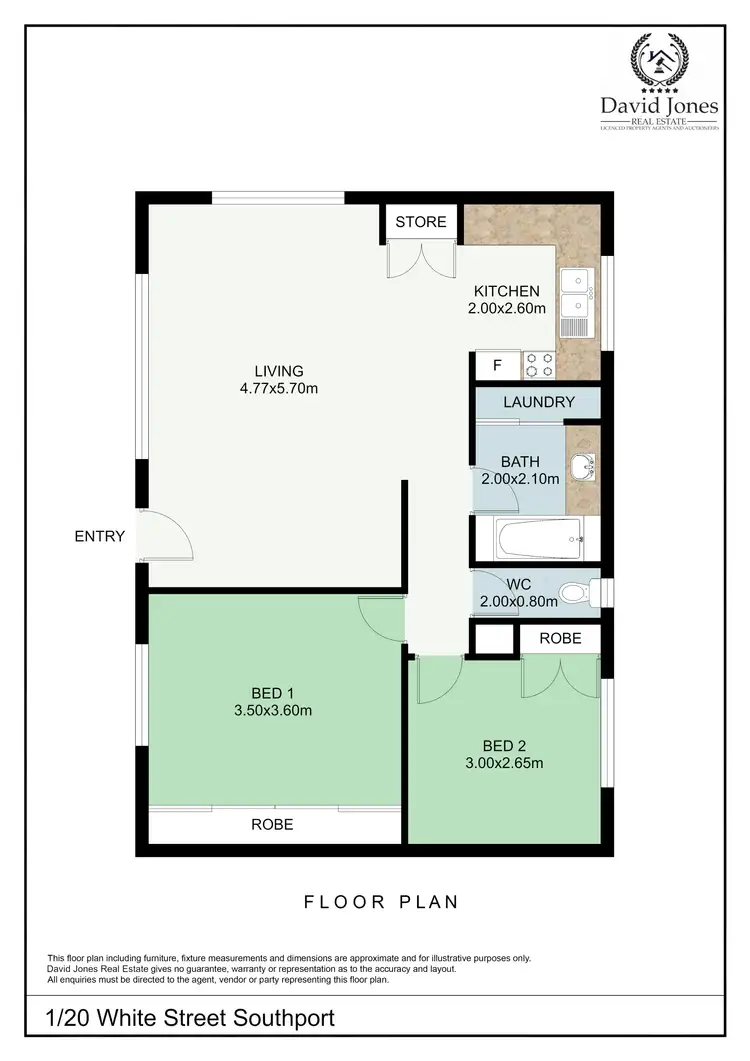 Floorplan of Homely unit listing, 1/20 WHITE STREET, Southport QLD 4215
