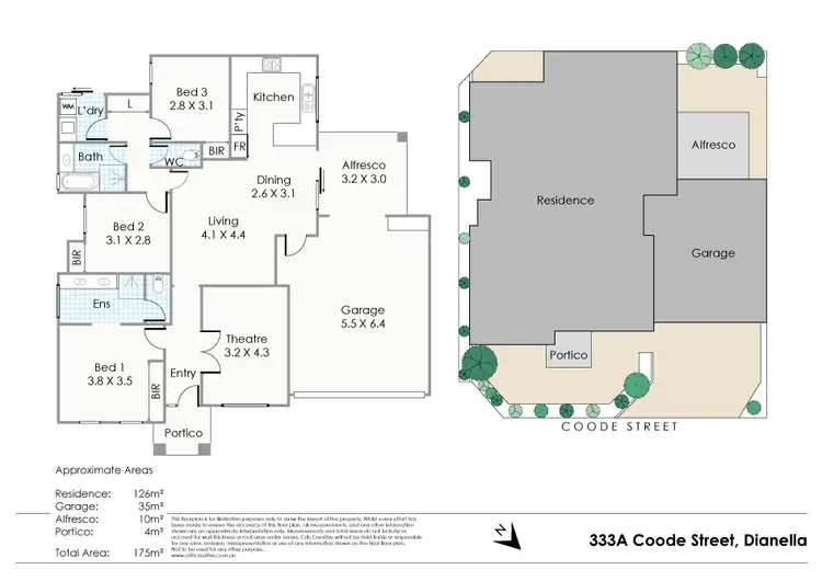 Floorplan of Homely villa listing, 333A Coode Street, Dianella WA 6059