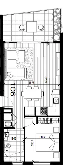 Floorplan of Homely apartment listing, 106/3-5 Centennial Avenue, Brunswick West VIC 3055