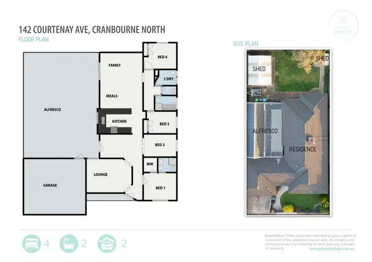 Floorplan of Homely house listing, 142 COURTENAY AVENUE, Cranbourne North VIC 3977
