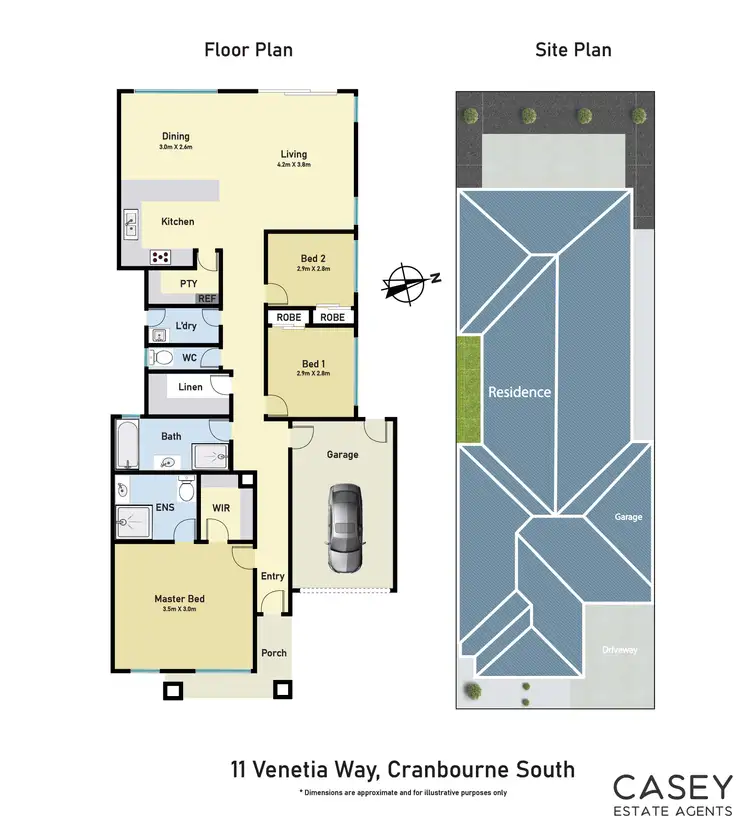 Floorplan of Homely house listing, 11 Venetia Way, Cranbourne South VIC 3977