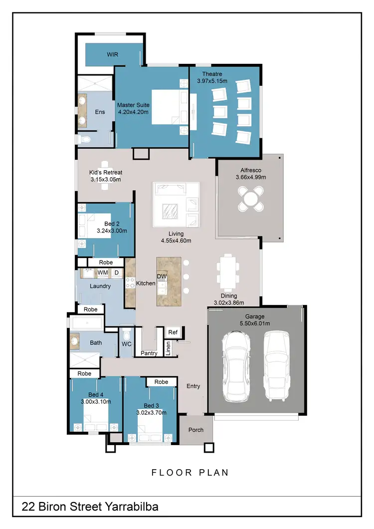 Floorplan of Homely house listing, 22 BIRON STREET, Yarrabilba QLD 4207