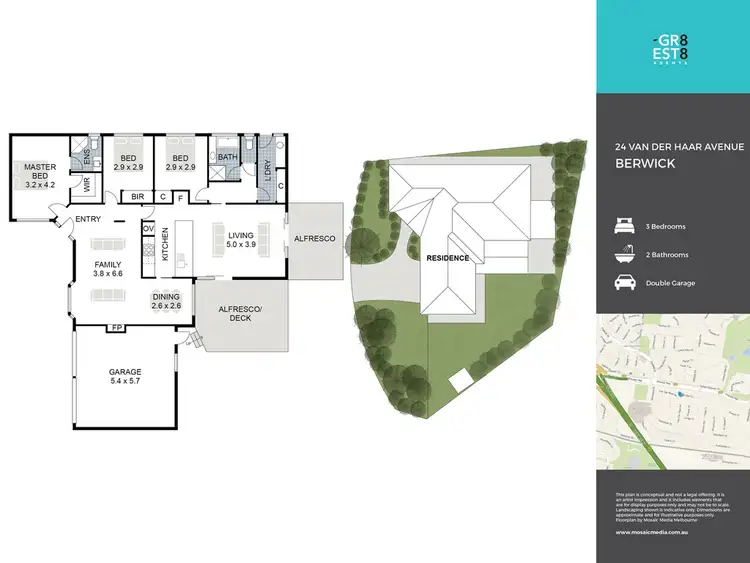 Floorplan of Homely house listing, 24 Van Der Haar Avenue, Berwick VIC 3806