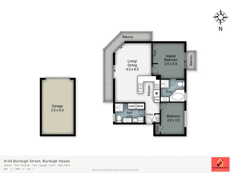 Floorplan of Homely unit listing, 4/34 Burleigh Street, Burleigh Heads QLD 4220