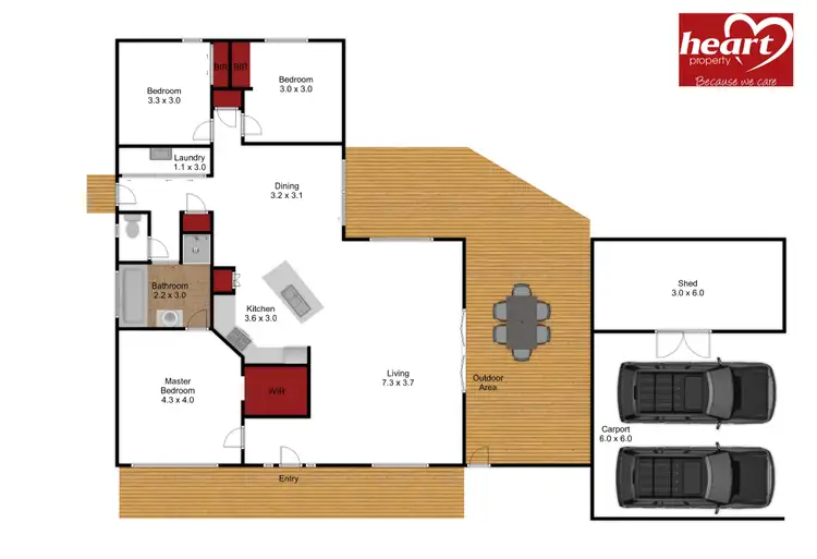 Floorplan of Homely house listing, 1328 Shoreline Drive, Glomar Beach VIC 3851